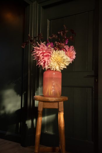 dahlia cosmea melde, helianthus, biologisch veldboeket bloemen bloei